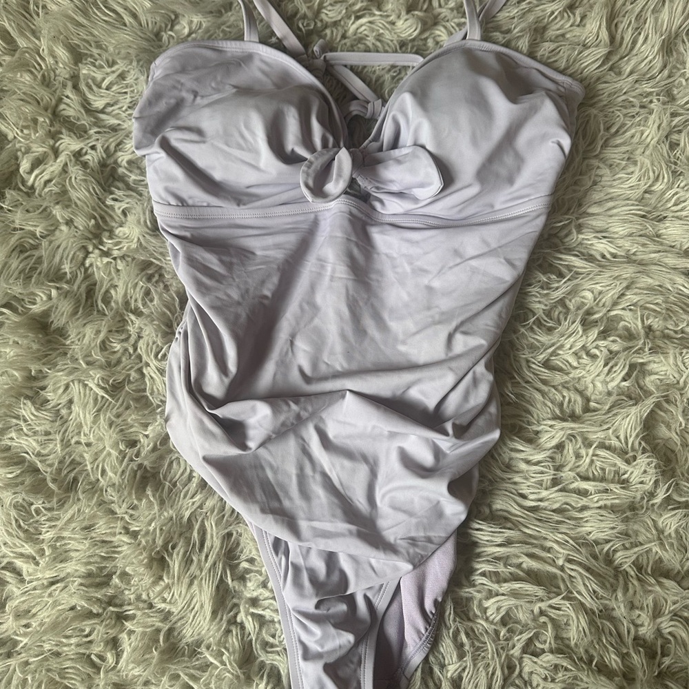 Lilac One Piece Plus Size Swimsuit